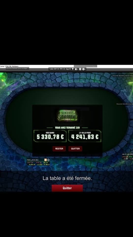 1re place, 5 330,78 € + 17 kills