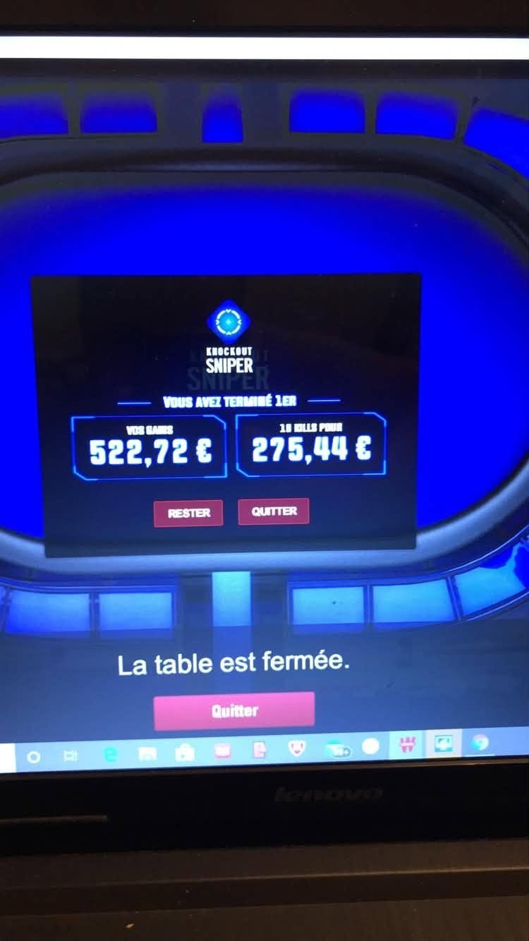 1er Knockout Sniper, 522,72 €