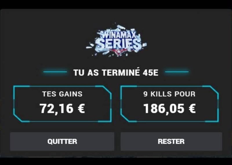 45e Winamax Series, 72,16 €